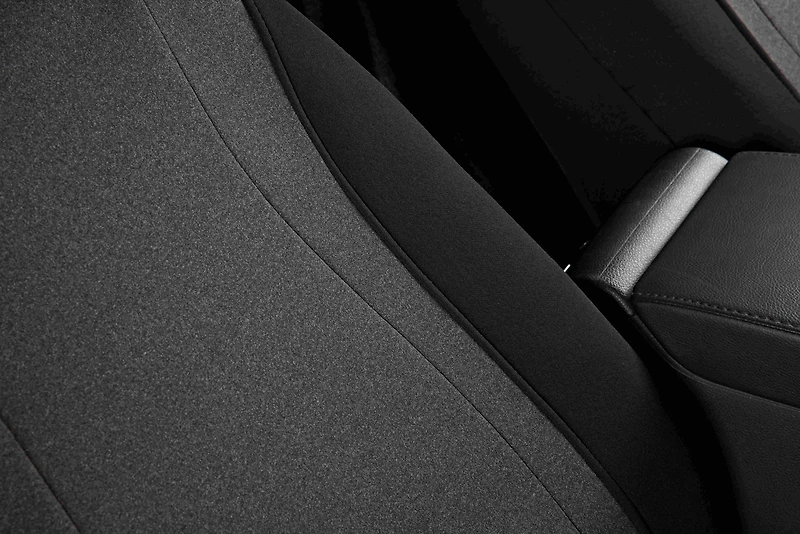 RoadComforts Sustainable Polyester Car Seat Cover 2-Piece Black/Grey, Fits Most Cars, Trucks & SUVs