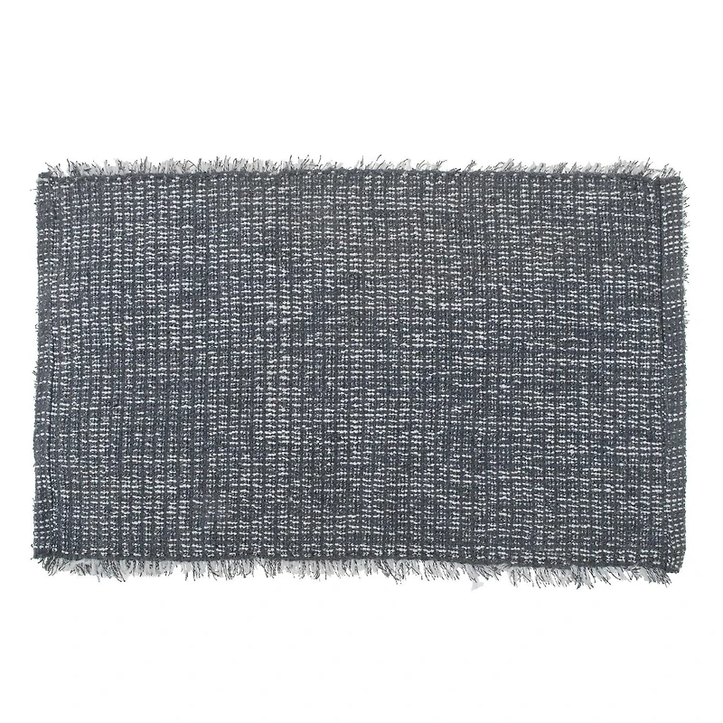 Cotton Loom Bath Mat Gray 20X32