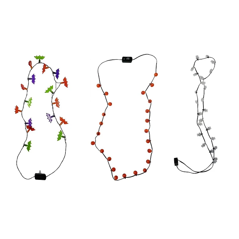 Way to celebrate LED Necklace with Bat Shape for Treat or Trick and Halloween Party