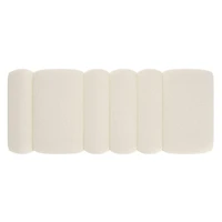 Contemporary Boucle Fabric Large Ottoman Bench - Ivory