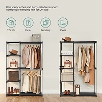 Boutique Home Freestanding Opn Wardrobe Vertical Shelf with Rack and Shelves