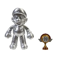 Figures 4 pouces Monde de Nintendo - Mario Métal avec Trophée