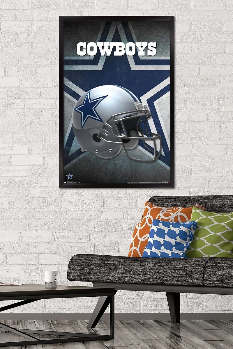 NFL Dallas Cowboys - Helmet 16 Wall Poster, 22.375" x 34" Framed
