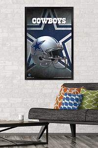 NFL Dallas Cowboys - Helmet 16 Wall Poster, 22.375" x 34" Framed