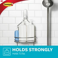 Command™ Bath Caddy Hanger BATH19-EF, Frosted, Command™ BATH19-EF