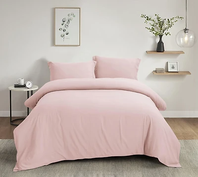 Ensemble de housse de couette unie ultradouce