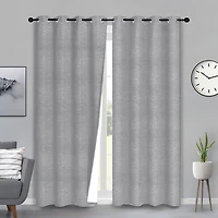 Safdie & Co. Rideau Tissé Obscurissant 54X84L Brique Gris