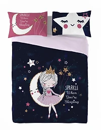 Gouchee Home Lesha Girl Print Juvenile Cotton Duvet Cover Set