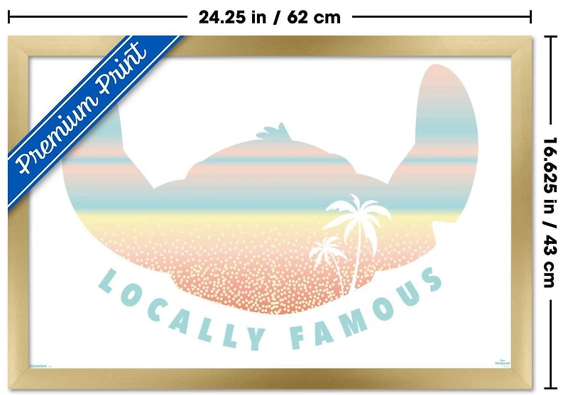 Disney Lilo and Stitch: Beach Vibes - Locally Famous Wall Poster