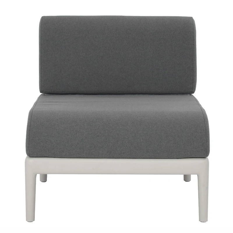 Chaise modulaire sans accoudoirs Leaf de la Collection Plus de Patioflare, gris