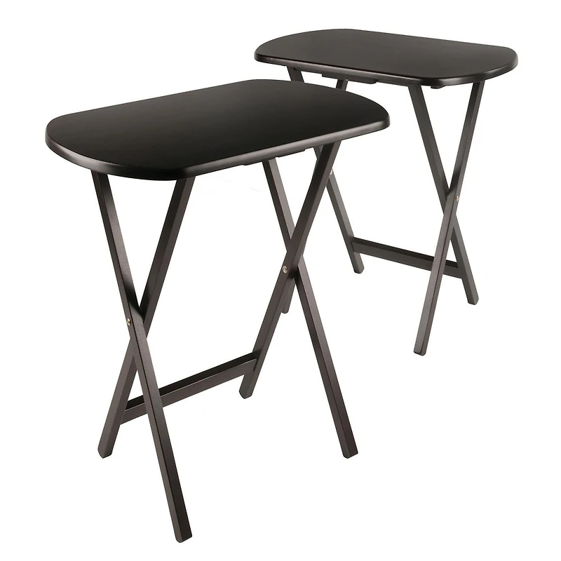 Winsome Cade 2-Pc Set Oversize Oblong Snack Table Coffe Finish