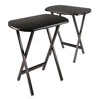 Winsome Cade 2-Pc Set Oversize Oblong Snack Table Coffe Finish