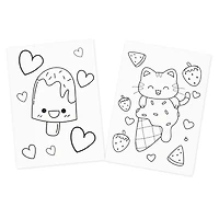 TINY HANDS Canvas Panels, Pre Printed, White, 2 pcs, 5inx7in, Age 5+, Kids, Crafts, Pre-Printed Canvas 2pc Asst 5" x 7"