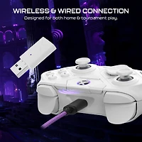 Turtle Beach Victrix Pro BFG Reloaded Wireless Modular Gaming Controller for Xbox Series X|S, Xbox One, & Windows PC; Bluetooth, Fightpad Module, Hall-Effect Thumbsticks/Triggers - White