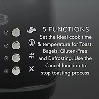 Chef’s Choice Gourmezza 4-Slice Toaster, Matte Black