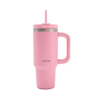 Contigo Streeterville Leak-Proof Tumbler, 30 oz (887 ml), Stainless Steel Water Bottle with Straw, Strawberry Cream