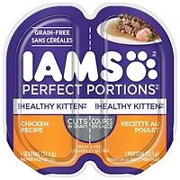 Iams Perfect Portions Grain Free Chicken Cuts in Gravy Healthy Kitten Wet Cat Food, 75g