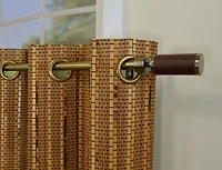 Versailles' Bamboo Wood Grommet Top Curtain Panel Set 48in x 84in