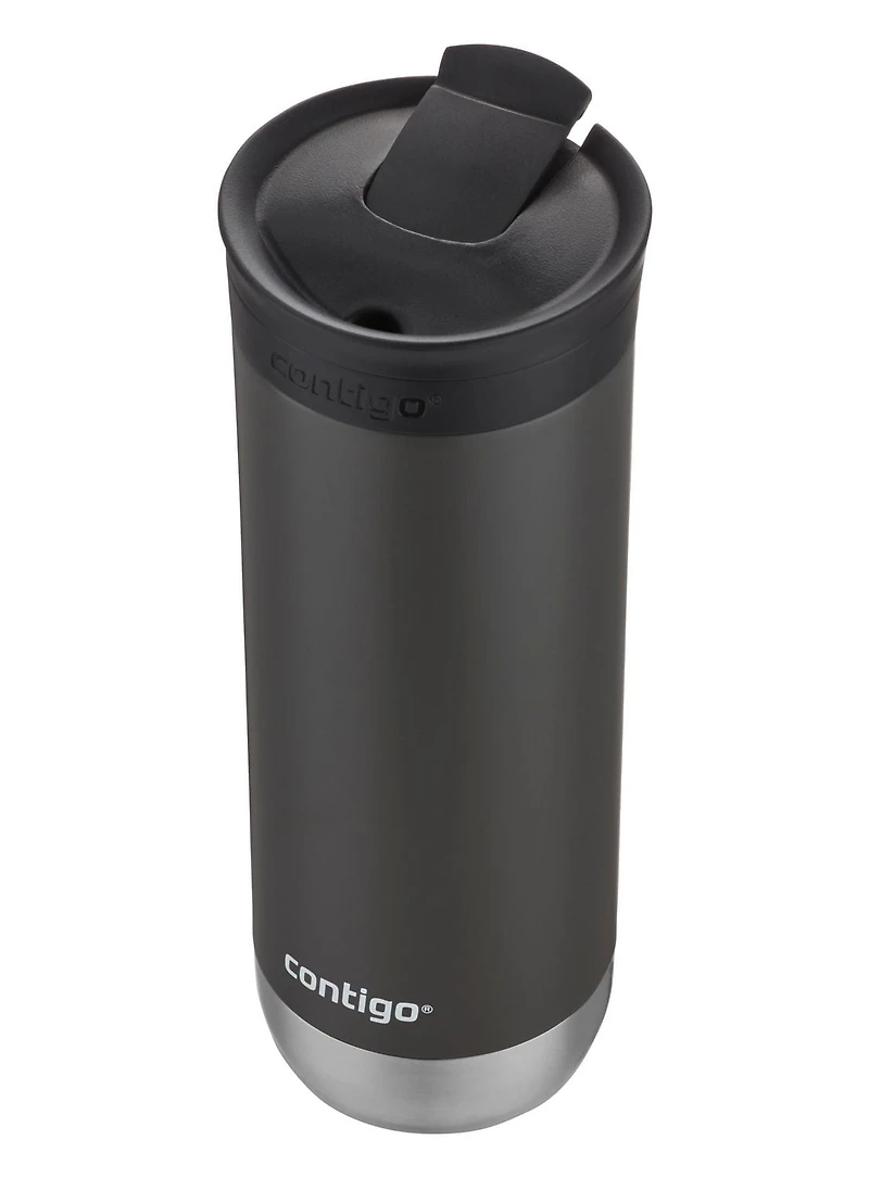 Tasse de voyage isotherme Contigo Huron 2.0, acier inoxydable, 591 mL (20 oz), couvercle SNAPSEAL, couleurs variées paquet de 3