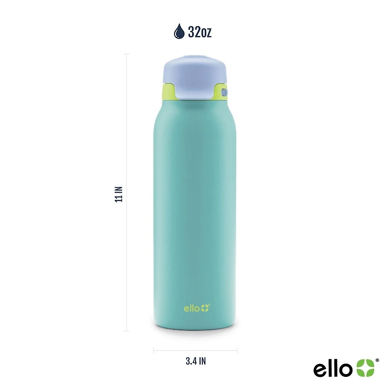 Ello Flip & Fill 32 oz Stainless Steel Water Bottle