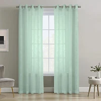 Loft Living Banan Transparent panneau de rideau à œillets 52 x 63 in Surf Spray