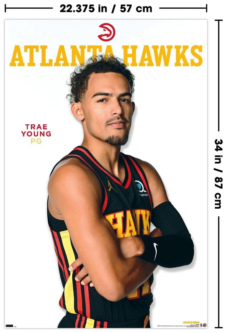 NBA Atlanta Hawks - Trae Young Feature Series 23 Wall Poster, 22.375" x 34"