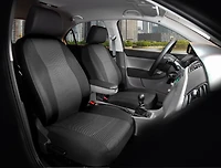 AUTO DRIVE Jacquard 2PCS Low Back Front Seat Cover Black, FITS MOST VEHICLES