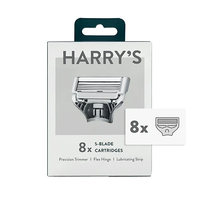 Harry's Razor Blades for Men: 8 Pack of Men's Razor Blade Refills