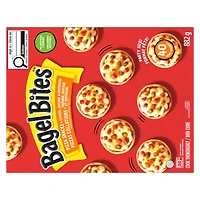 Pizzas Collations Surgelées Fromage, Saucisse Et Pepperoni Bagel Bites, Boîte De 40 Mini-Bagels 882g