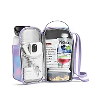 Porte-bouteille d'eau Fit + Fresh Nina avec compartiment isolé, convient aux gobelets de 40 oz, violet tie-dye