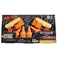 Fang QS-4 Dual Targeting Set -- 18-Piece Nerf Alpha Strike Set Includes 2 Toy Blasters, 4 Half-Targets, and 12 Official Nerf Elite Darts