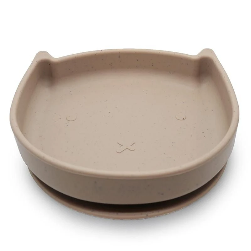 KU Silikitty Assiette en silicone sans dégâts  Toasted Almond