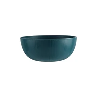 Assiette ronde en plastique bleu Mainstays, avec motif à rayures gravées, 26,7 cm (10,5 pouces)