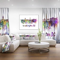 Design Art Washington DC Skyline Canvas Print