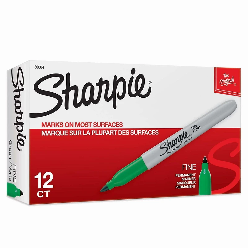 Sharpie Permanent Markers, Fine Point, Green