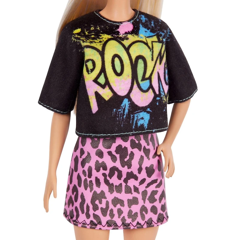 Poupée Barbie Fashionistas Tshirt Rock et Jupe