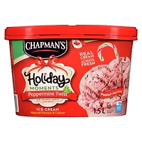 Chapman's Holiday Moments Peppermint Twist Ice Cream in a Tub, 1.5L