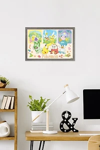 Pokémon: One Scene - Group Wall Poster, 14.725" x 22.375" Framed
