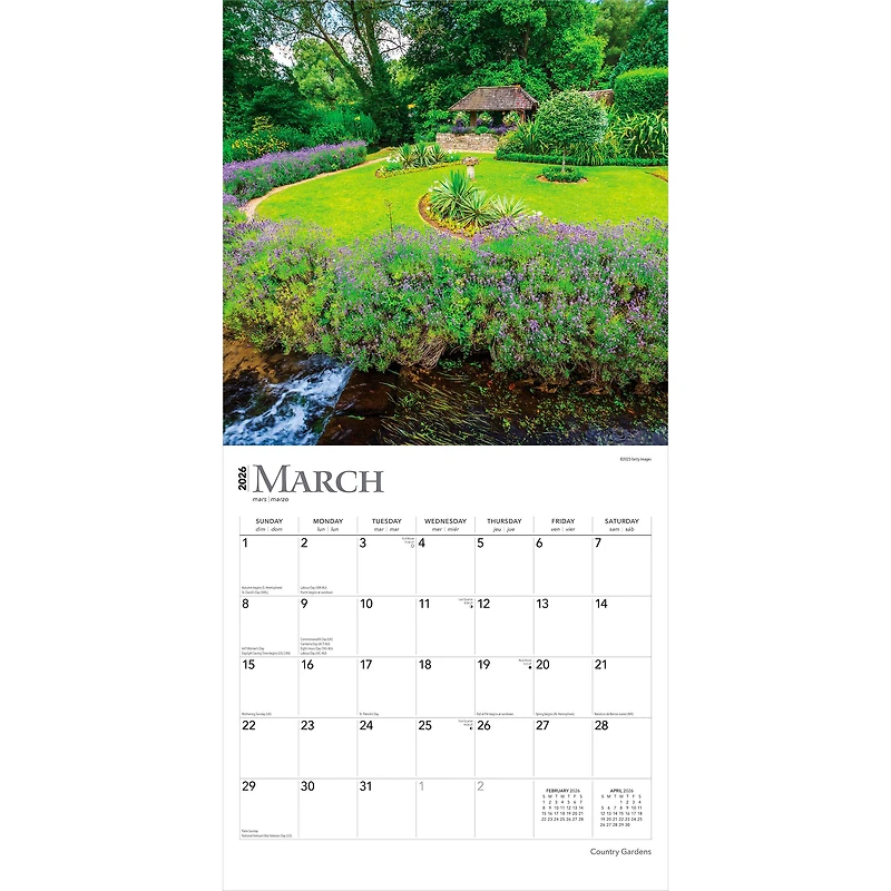 Country Gardens 2026 Square Flap