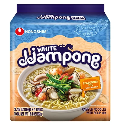 Nongshim White Jjamppong, 94g x 4, Family Pack