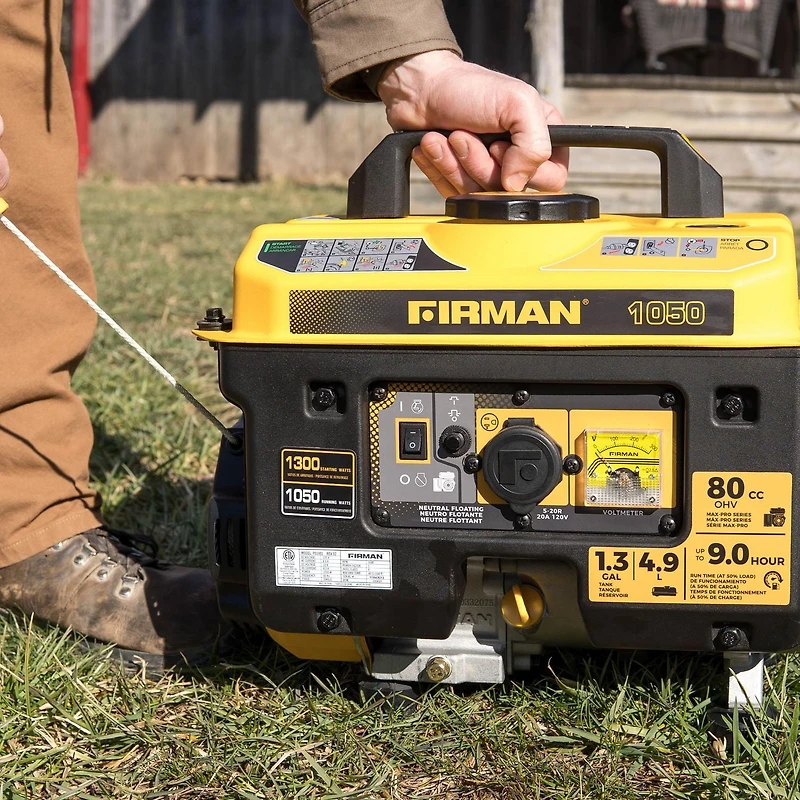 Firman Power Equipment P01001 Gas Powered 1300/1050 Watt Portable Generator