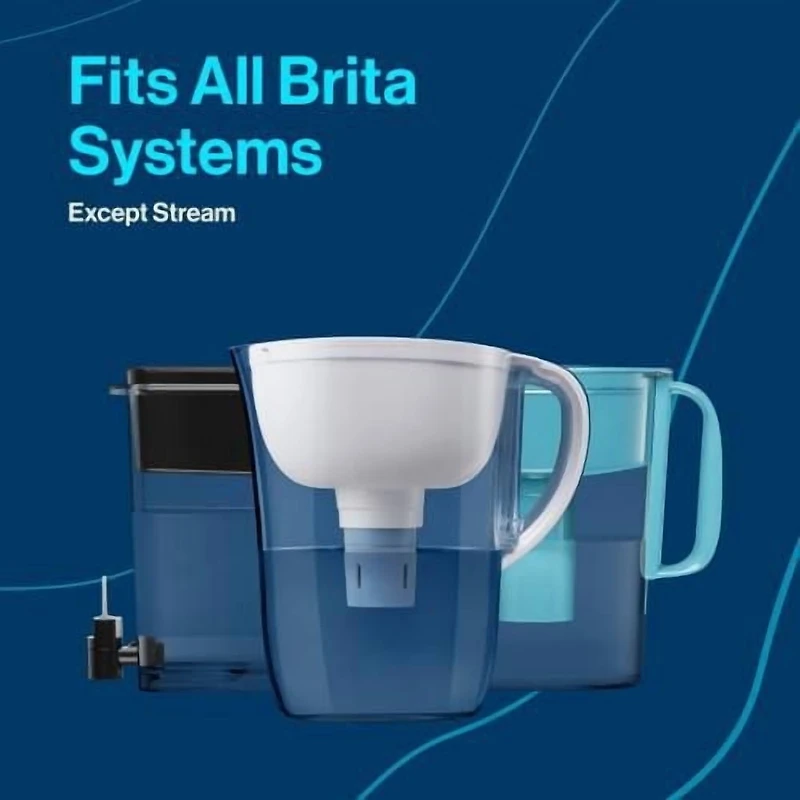Filtre de rechange Brita Elite, réduit plus de 30 contaminants tout en conservant les minéraux sains, certifié par la WQA pour la réduction du plomb, des microplastiques, du chrome et du chlore, dure