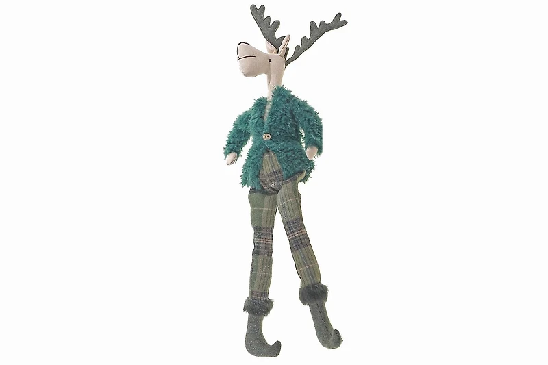 Gardienne En Peluche De Renne À Veste Verte