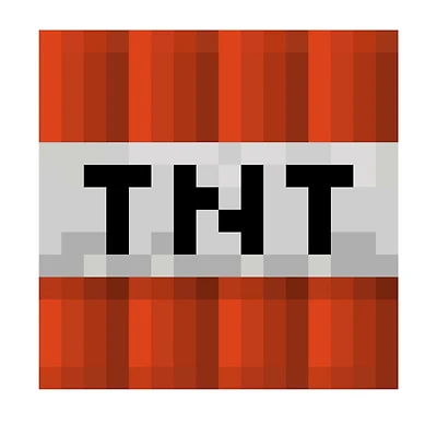 Minecraft TNT Jeté en Molleton, 100% Polyester, Rouge