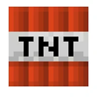 Minecraft TNT Jeté en Molleton, 100% Polyester, Rouge