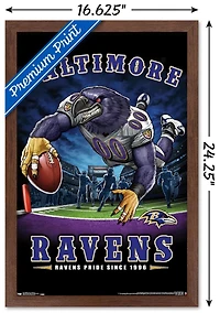 NFL Baltimore Ravens - End Zone 17 Wall Poster, 14.725" x 22.375"