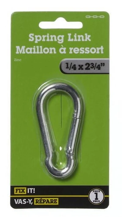 1/4 "x2-3/4" Spring Link 1 Piece