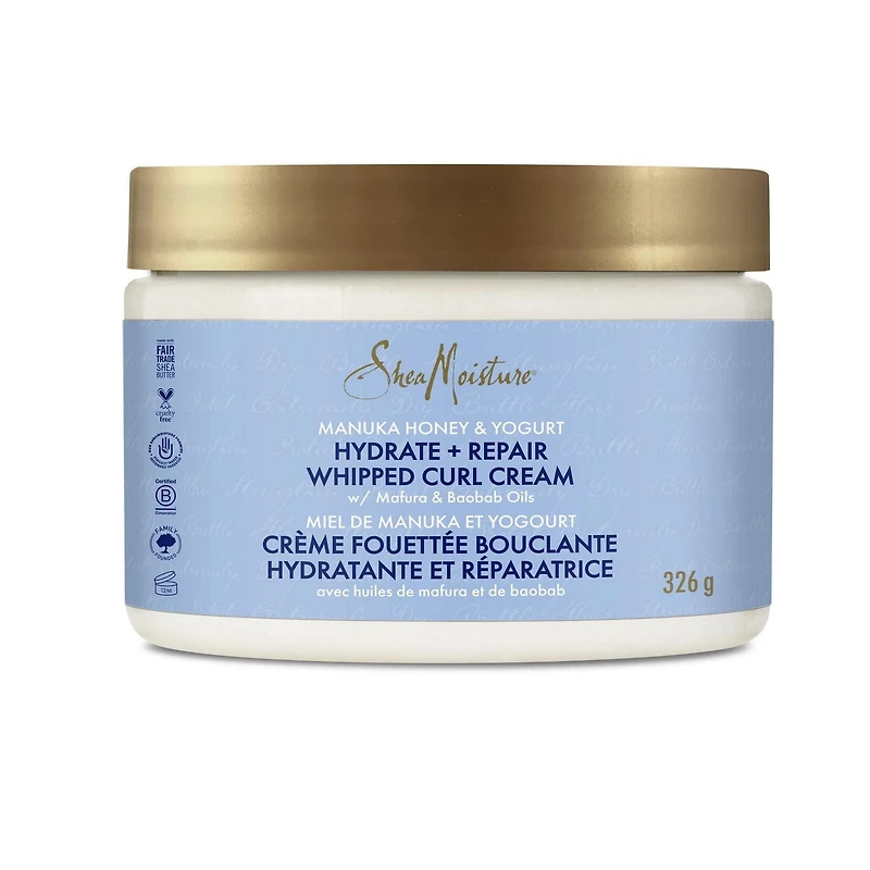 SheaMoisture Manuka Honey & Yogurt Hair Styling Whipped Curl Cream, 326 g