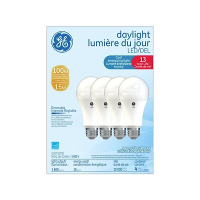 GE 15W LED A21 ESTAR DAYLIGHT 4 PACK