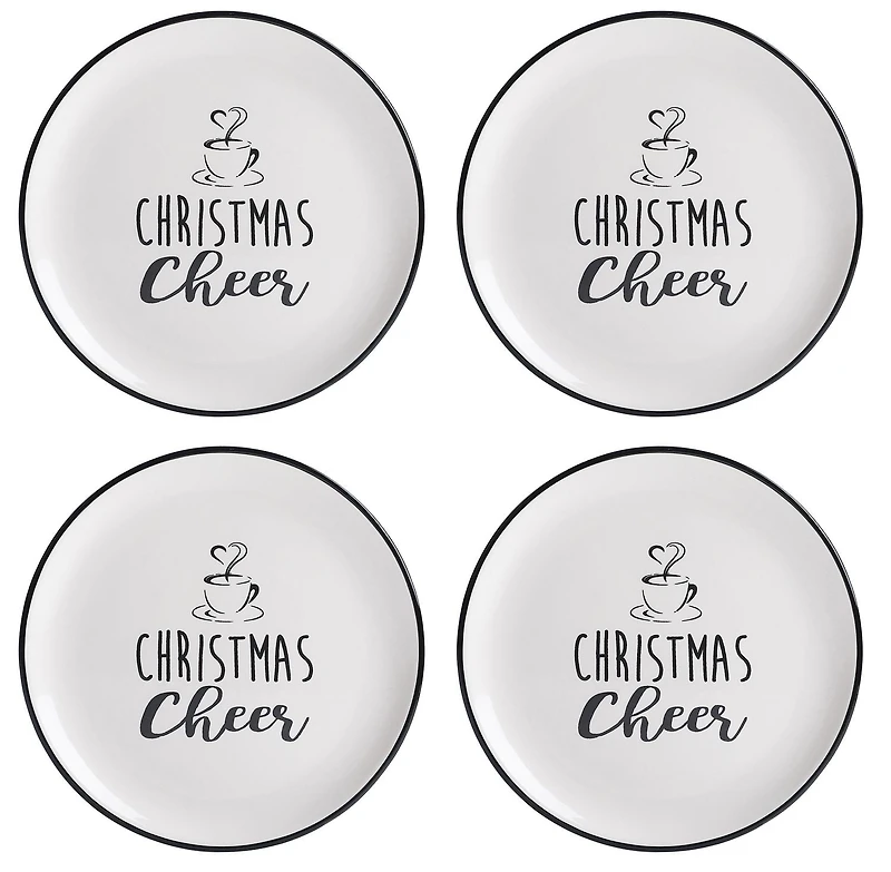 Holiday Time 7" Appetizer Plate, 4-Piece